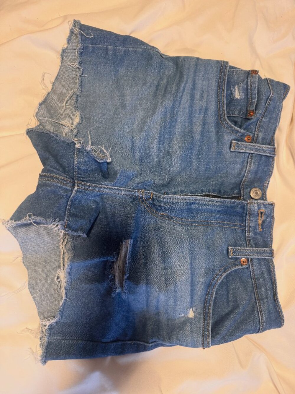High Rise Jean Shorts
